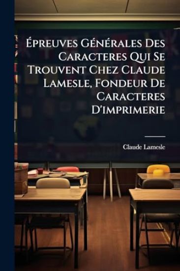 Ã?preuves GÃ(c)nÃ(c)rales Des Caracteres Qui Se Trouvent Chez Claude Lamesle, Fondeur De Caracteres D'imprimerie