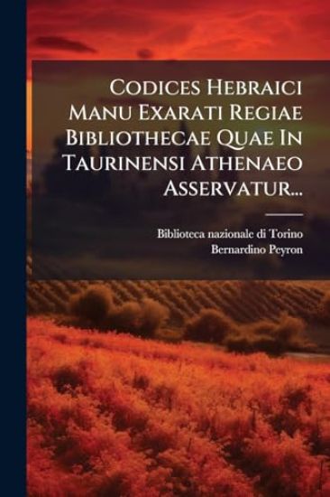 Codices Hebraici Manu Exarati Regiae Bibliothecae Quae In Taurinensi Athenaeo Asservatur...