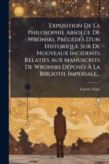 Exposition De La Philosophie Absolue De Wronski, PrÃ(c)cÃ(c)dÃ(c)s D'un Historique Sur De Nouveaux Incidents Relatifs Aux Manuscrits De Wronski DÃ(c)posÃ(c)s Ã? La Biblioth. ImpÃ(c)riale...