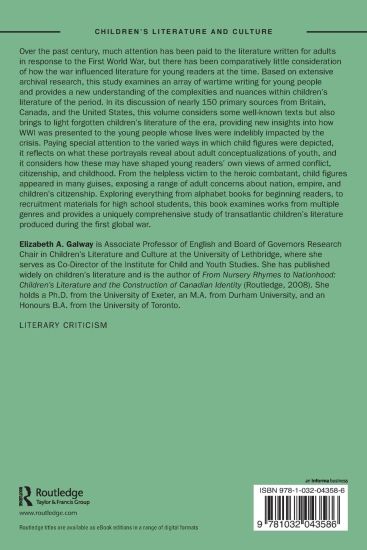 The Figure of the Child in WWI American, British, and Canadian Children’s Literature