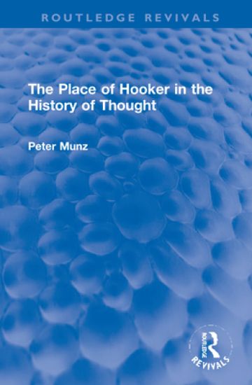 The Place of Hooker in the History of Thought