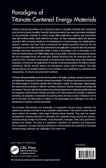 Paradigms of Titanate Centered Energy Materials