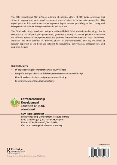 Global Entrepreneurship Monitor India Report 2021/22