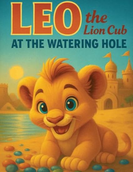 Leo the Lion Cub at the Watering Hole