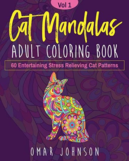 Cat Mandalas Adult Coloring Book Vol 1