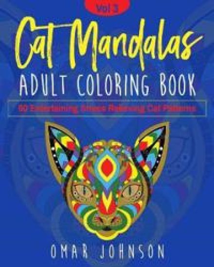 Cat Mandalas Adult Coloring Book Vol 3