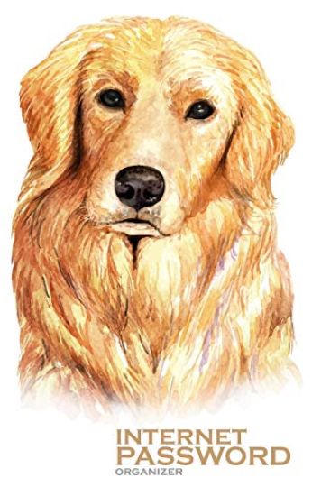 Internet Password Organizer: Golden Retriever Dog (Password Log Book)