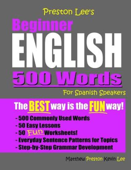 Preston Lee's Beginner English 500 Words For Spanish Speakers