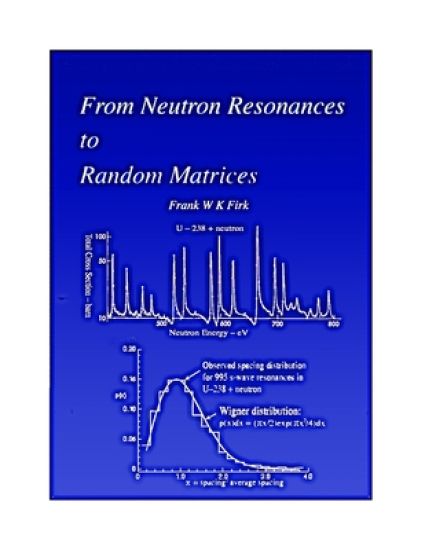 From Neutron Resonances to Random Matrices