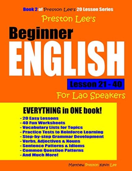 Preston Lee's Beginner English Lesson 21 - 40 For Lao Speakers