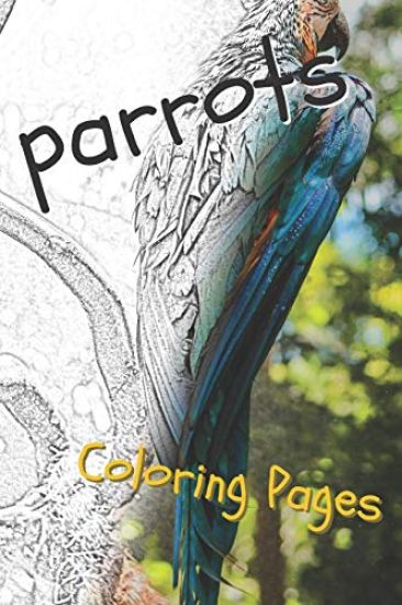 Parrot Coloring Pages: Beautiful Parrots Drawings for Kids and for Adults Relaxation