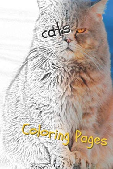Cats: Beautiful Coloring Pages with Cats, Drawings, for Adults and for Girls