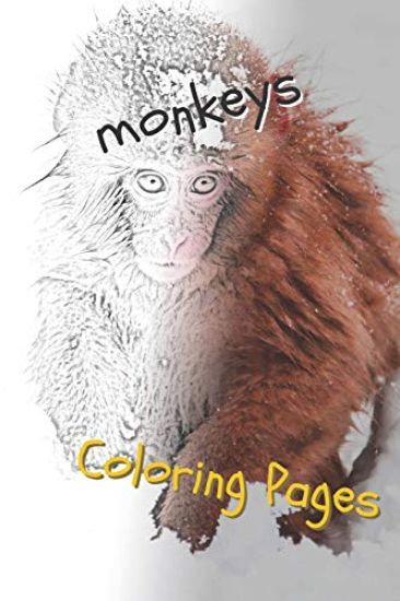 Monkeys Coloring Pages: Beautiful Coloring Pages for Adults Relaxation