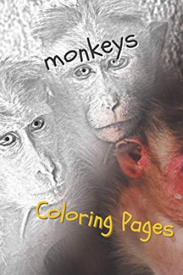 Monkeys Coloring Pages: Beautiful Coloring Pages for Adults Relaxation