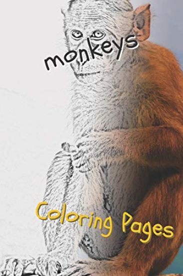 Monkeys Coloring Pages: Beautiful Coloring Pages for Adults Relaxation