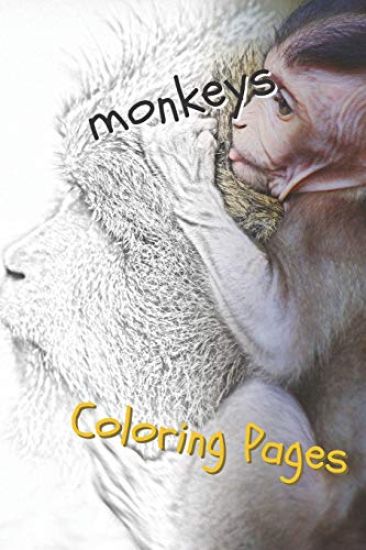 Monkeys Coloring Pages: Beautiful Coloring Pages for Adults Relaxation