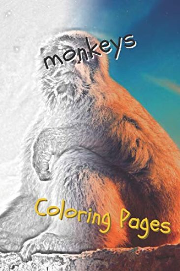 Monkeys Coloring Pages: Beautiful Coloring Pages for Adults Relaxation