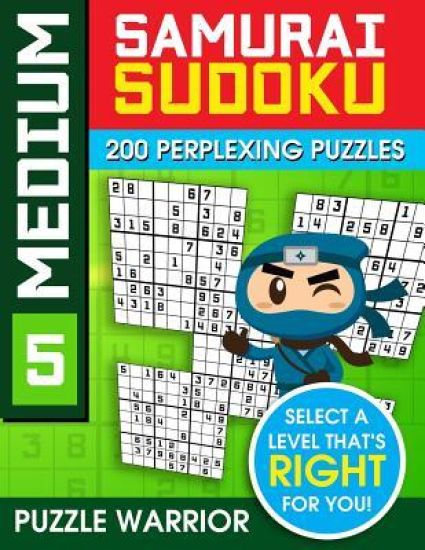 Medium Samurai Sudoku: 200 Perplexing Puzzles