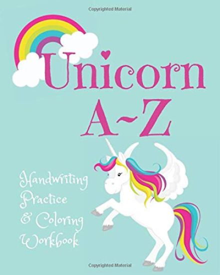 Unicorn A Z Handwriting Practice & Coloring Workbook