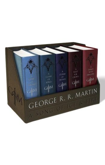 George R. R. Martin's a Game of Thrones Leather-Cloth Boxed Set (Song of Ice Andfire Series): A Game of Thrones, a Clash of Kings, a Storm of Swords,