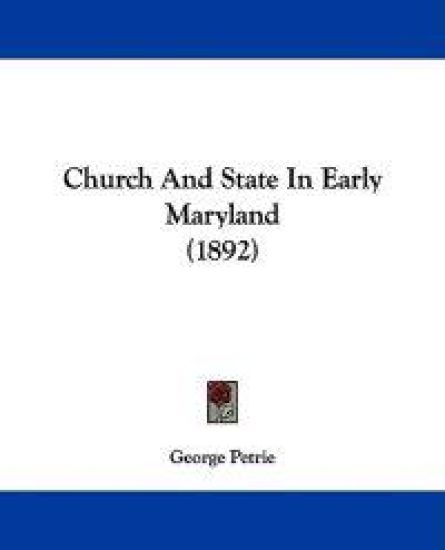 Church and State in Early Maryland