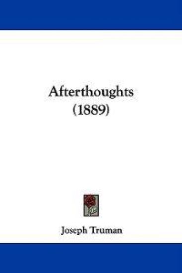 Afterthoughts