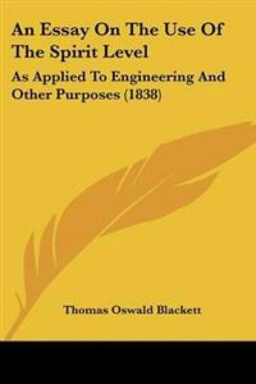 Essay On The Use Of The Spirit Level