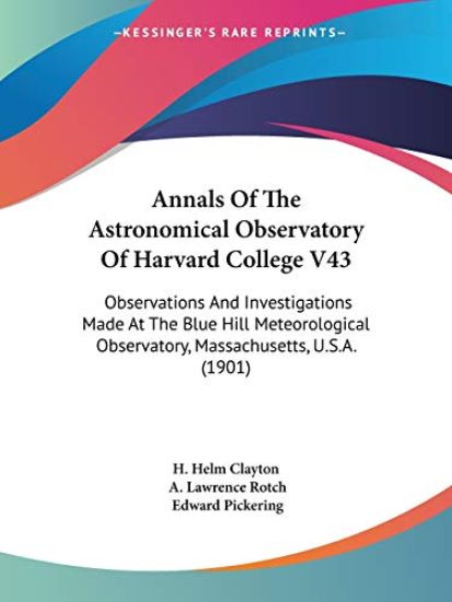 Annals of the Astronomical Observatory of Harvard College