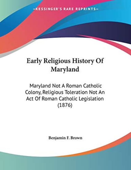 Early Religious History of Maryland