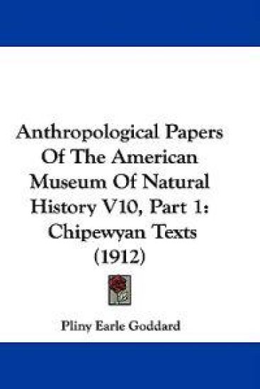 Anthropological Papers of the American Museum of Natural History