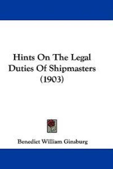 Hints on the Legal Duties of Shipmasters
