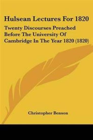 Hulsean Lectures For 1820
