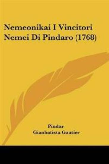 Nemeonikai I Vincitori Nemei Di Pindaro (1768)