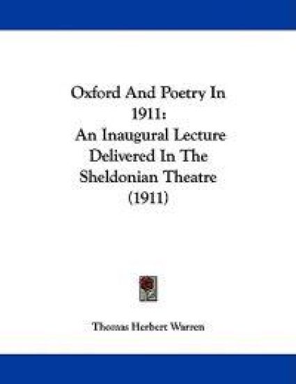Oxford and Poetry in 1911