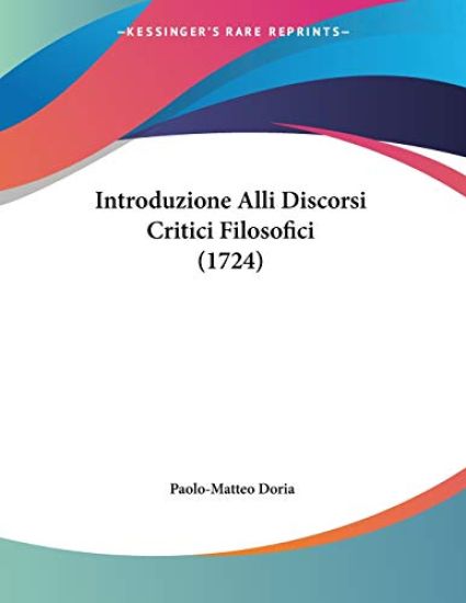 Introduzione Alli Discorsi Critici Filosofici