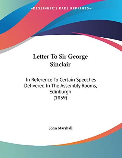 Letter to Sir George Sinclair