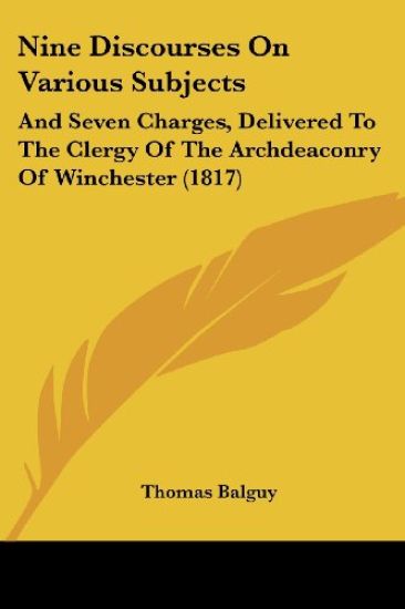 Nine Discourses On Various Subjects