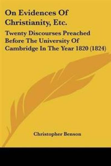 On Evidences Of Christianity, Etc.