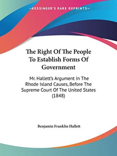 Right Of The People To Establish Forms Of Government