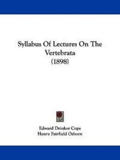 Syllabus of Lectures on the Vertebrata