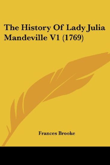 History Of Lady Julia Mandeville V1 (1769)