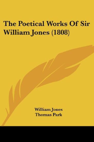 Poetical Works Of Sir William Jones (1808)