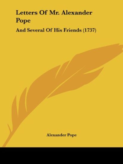 Letters Of Mr. Alexander Pope