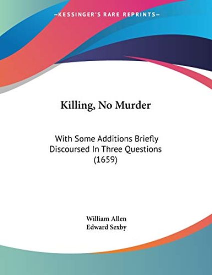 Allen, W: Killing, No Murder