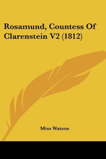 Rosamund, Countess Of Clarenstein V2 (1812)