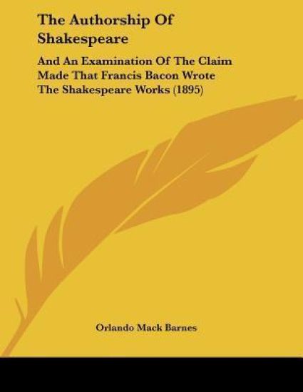 The Authorship Of Shakespeare