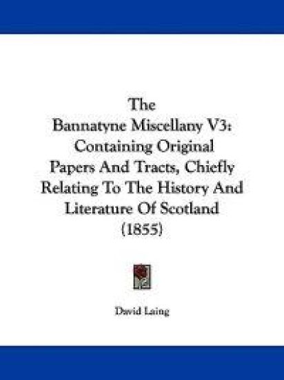 The Bannatyne Miscellany V3