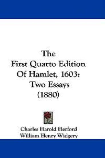 The First Quarto Edition Of Hamlet, 1603