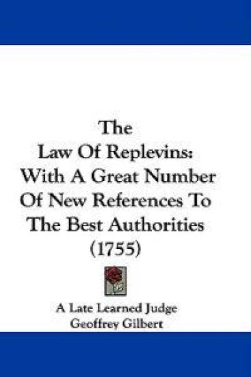 The Law of Replevins