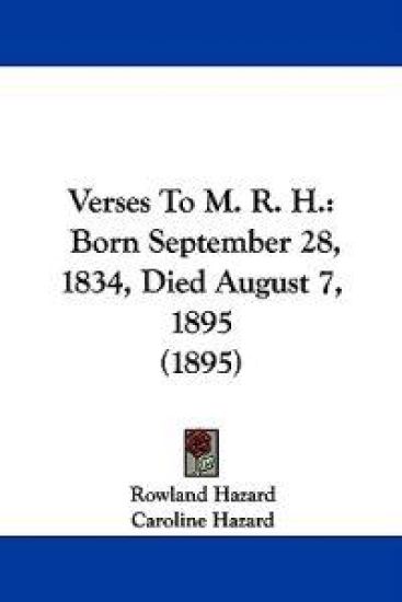 Verses To M. R. H.